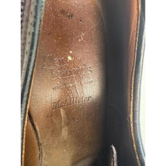 Allen Edmonds McAllister Burgundy Leather Cap Toe Oxford Dress Shoes Size 9.5 - Picture 6 of 7